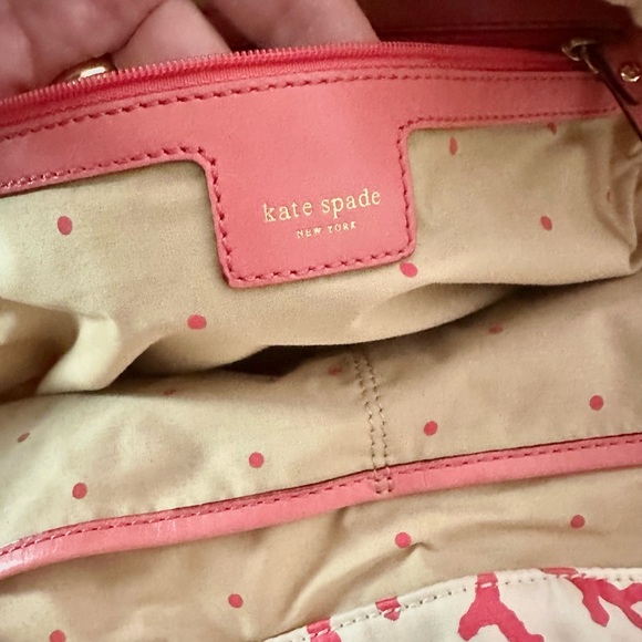 Kate Spade Topsy Pink Ocean Coral Reef Osprey Rose Purse Tote - Picture 10 of 11